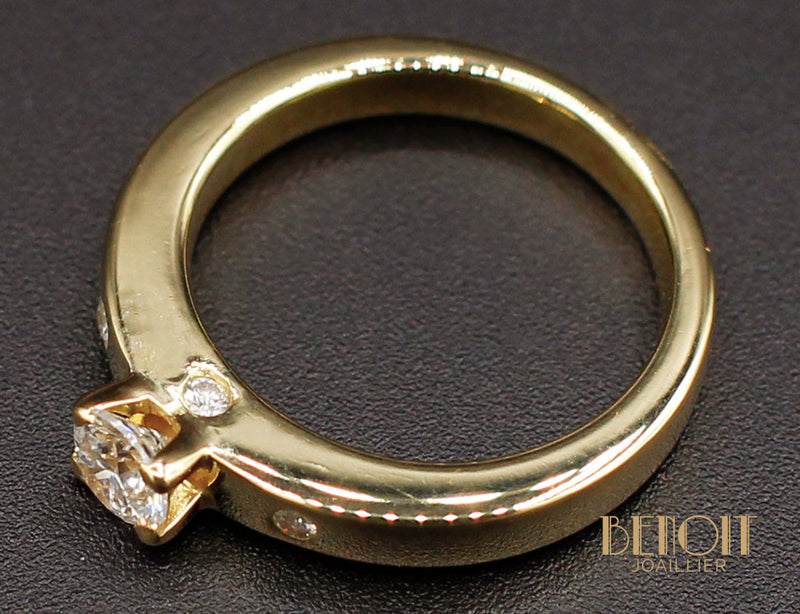 Solitaire Diamant Or Jaune