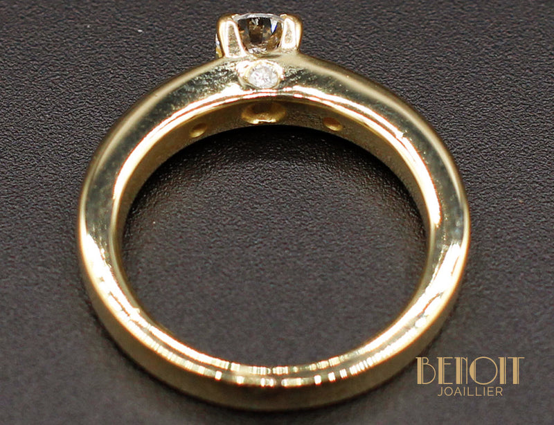 Solitaire Diamant Or Jaune