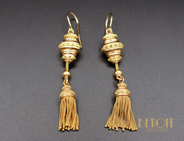 Boucles d'Oreilles "Les Recyclés" Pompons d'Or