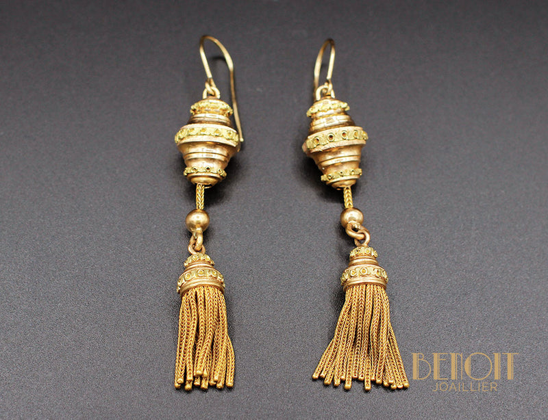 Boucles d'Oreilles "Les Recyclés" Pompons d'Or