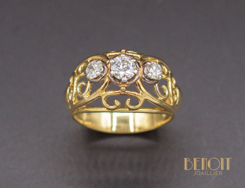 Bague Dôme 1950 Diamants