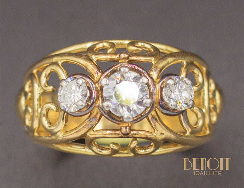Bague Dôme 1950 Diamants