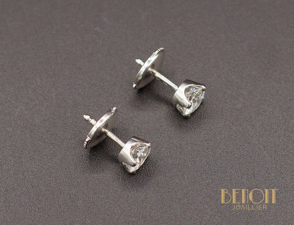 Boucles d'Oreilles Diamants 0,45 ct
