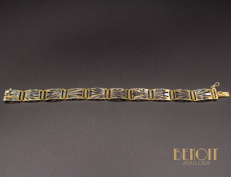 Bracelet Art Déco Or et Platine