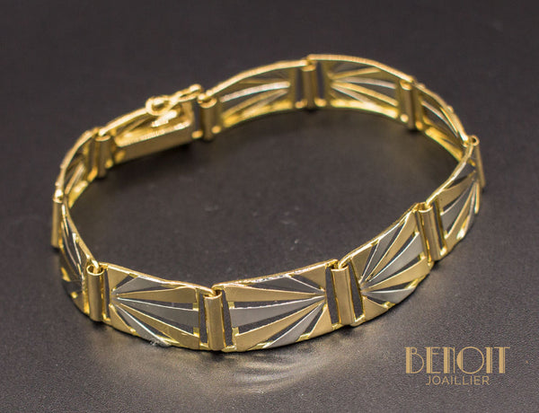 Bracelet Art Déco Or et Platine