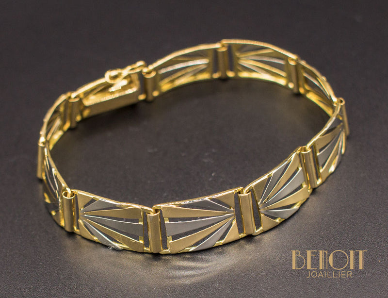Bracelet Art Déco Or et Platine