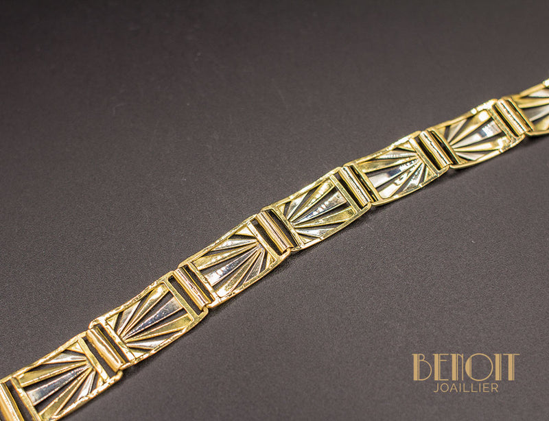 Bracelet Art Déco Or et Platine