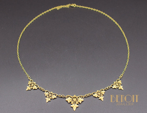 Collier Draperie "Lierre" Or Jaune