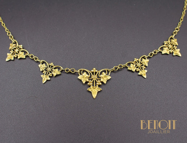 Collier Draperie "Lierre" Or Jaune