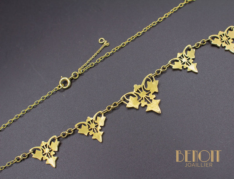Collier Draperie "Lierre" Or Jaune