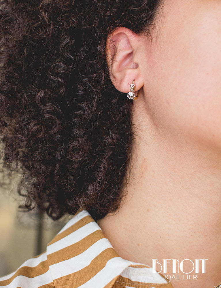 Boucles d'Oreilles Dormeuses Diamants