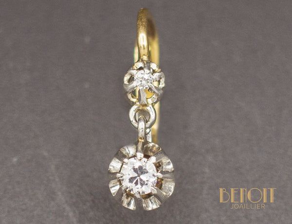 Boucles d'Oreilles Dormeuses Diamants