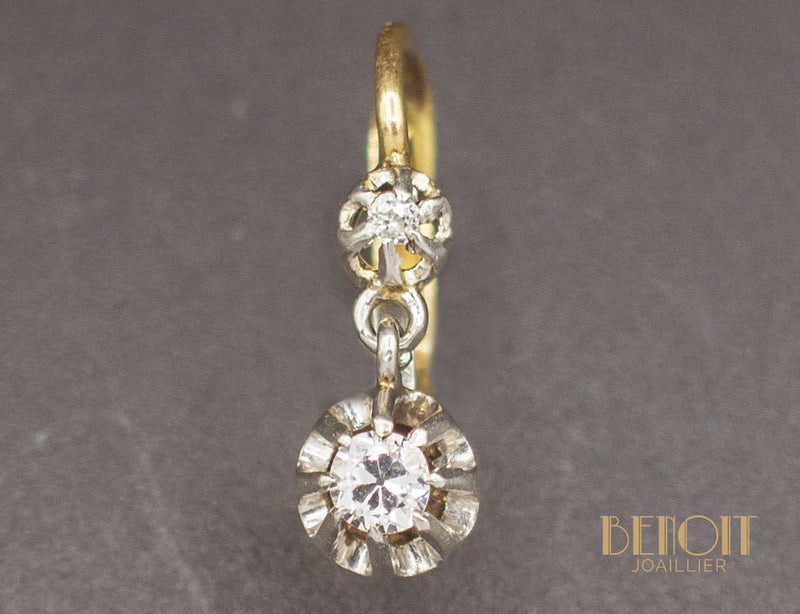 Boucles d'Oreilles Dormeuses Diamants
