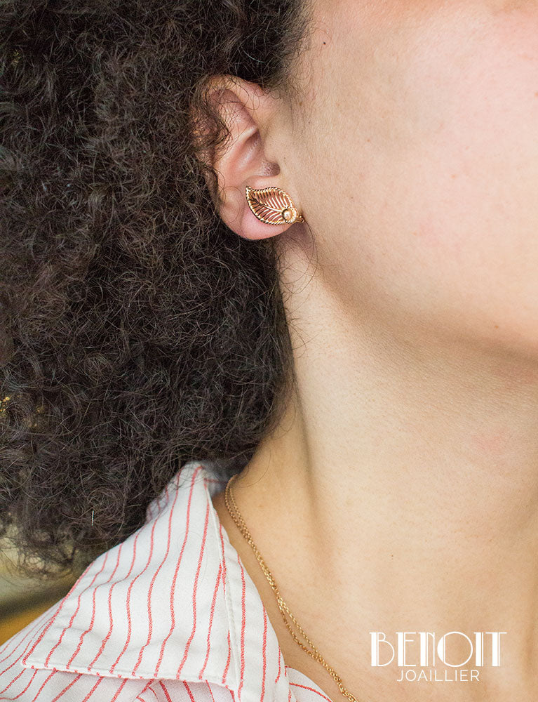 Boucles d'Oreilles "Feuilles" 1950