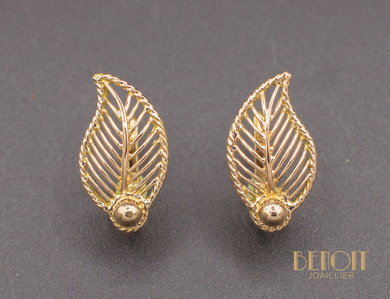 Boucles d'Oreilles "Feuilles" 1950