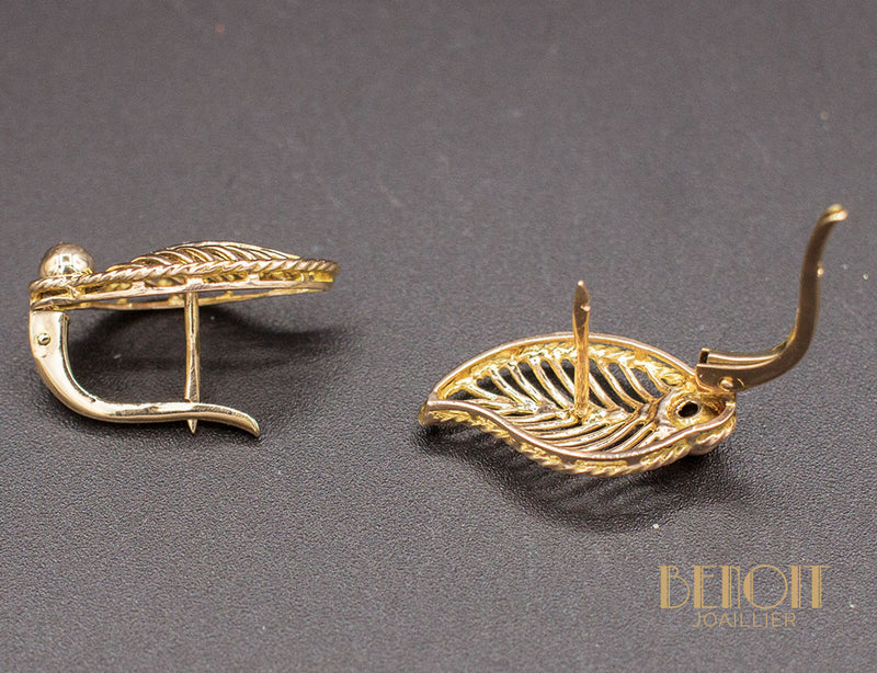Boucles d'Oreilles "Feuilles" 1950