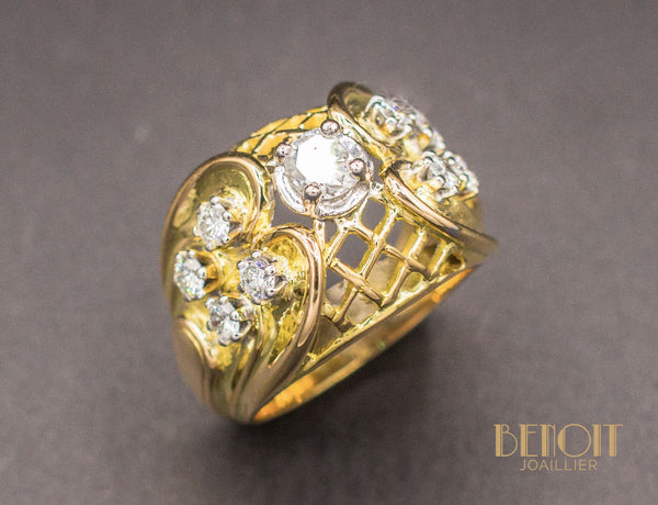 Bague Cocktail 1950 Diamants