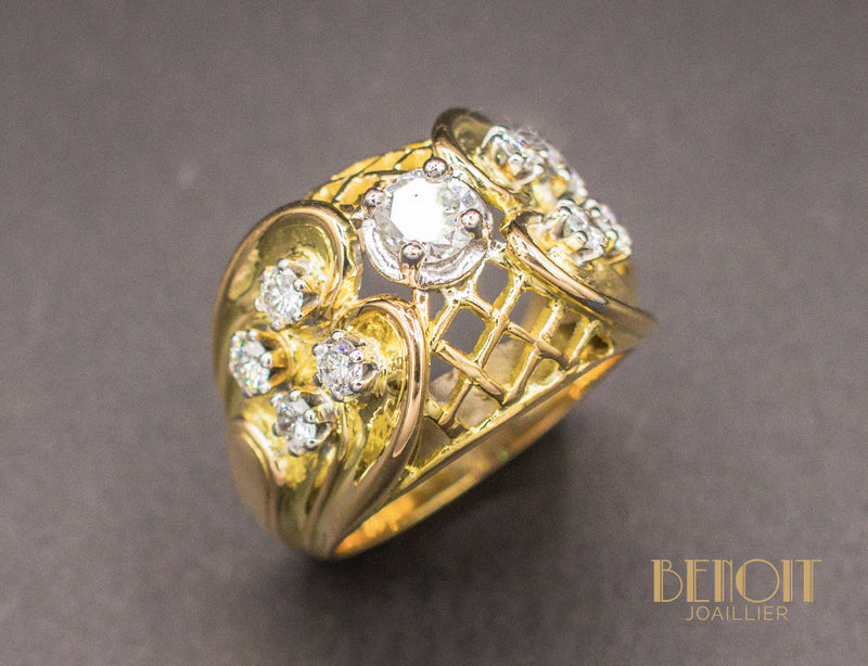 Bague Cocktail 1950 Diamants
