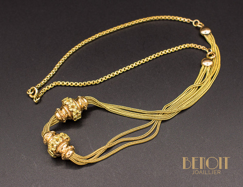 Collier Ancien Or Jaune et Or Rose