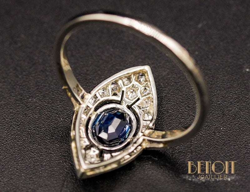 Bague Art Déco Saphir
