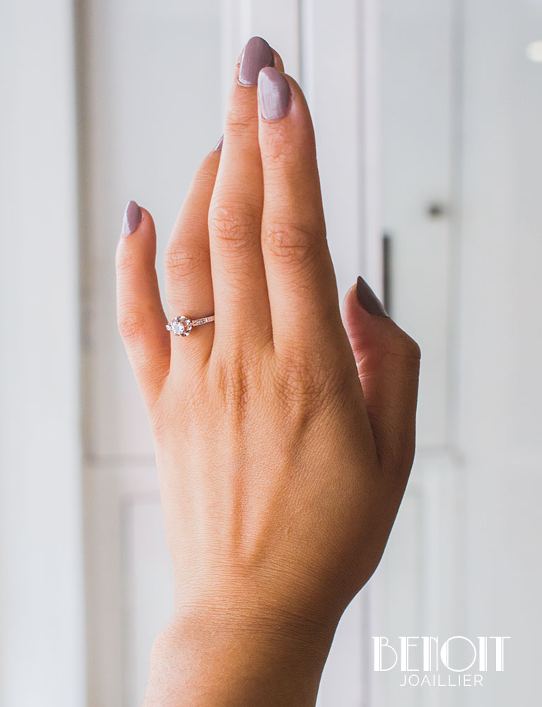 Solitaire Ancien Accompagné Diamants