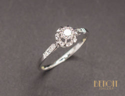 Solitaire Ancien Accompagné Diamants
