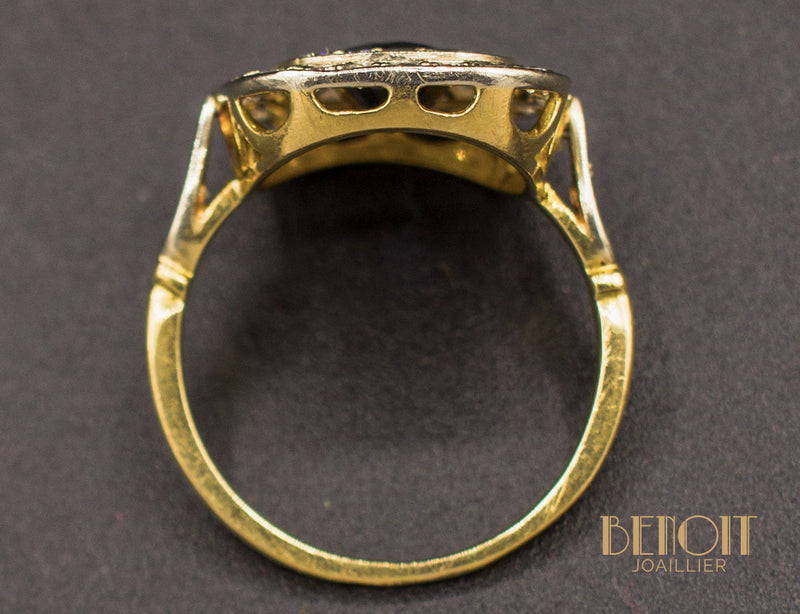 Bague Saphir Double Entourage