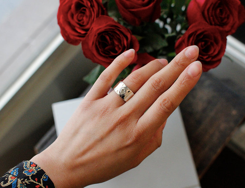 Bague Jonc Solitaire Diamant