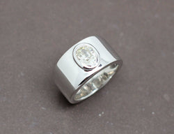 Bague Jonc Solitaire Diamant