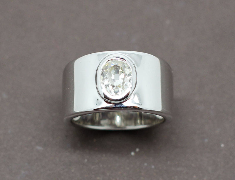Bague Jonc Solitaire Diamant