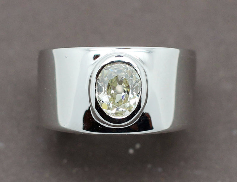Bague Jonc Solitaire Diamant