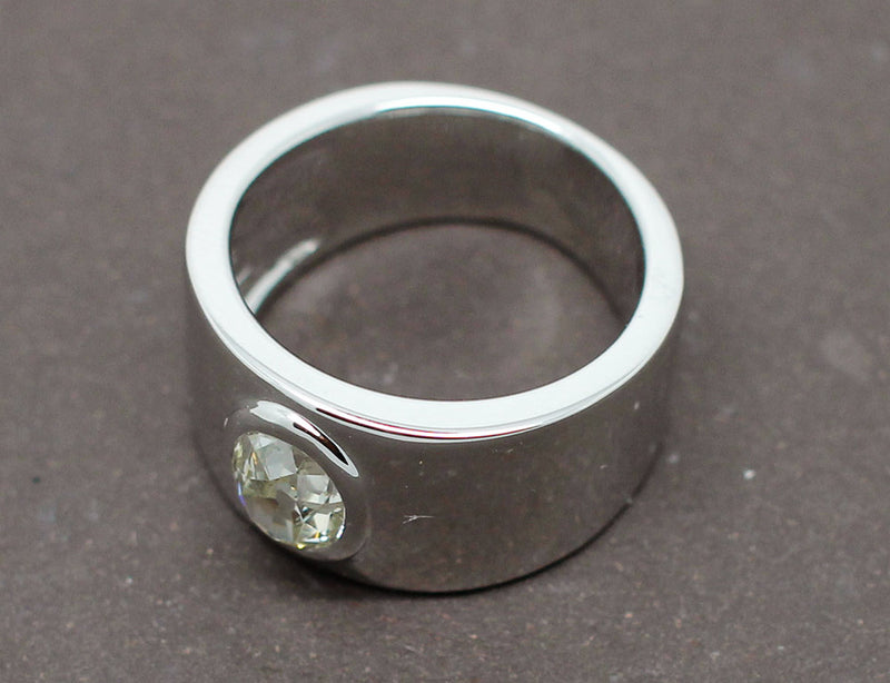 Bague Jonc Solitaire Diamant
