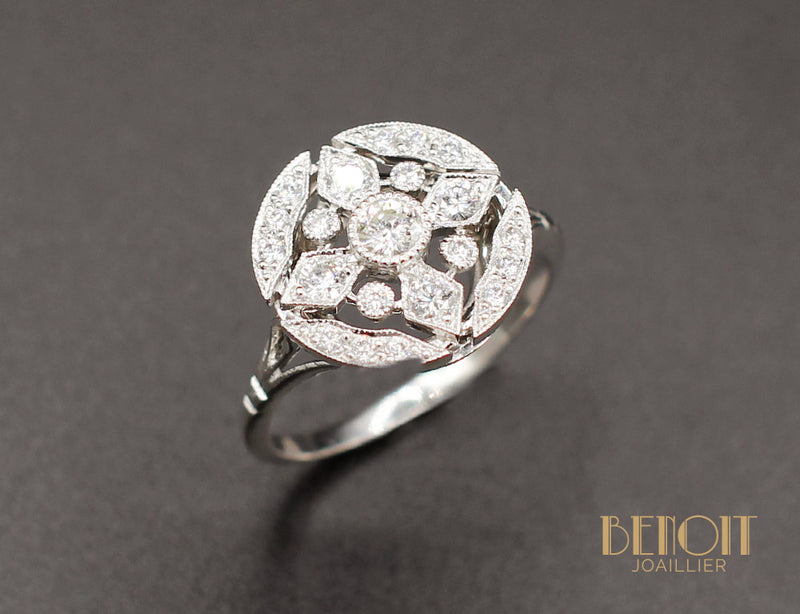 Bague Art Déco Diamants "Les Recyclés"