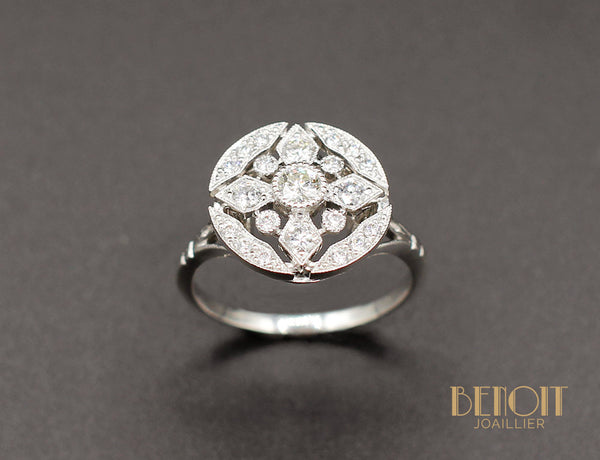Bague Art Déco Diamants "Les Recyclés"