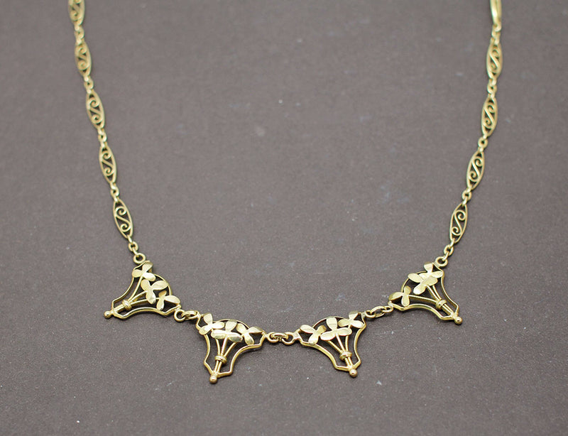 Collier Draperie Or Jaune