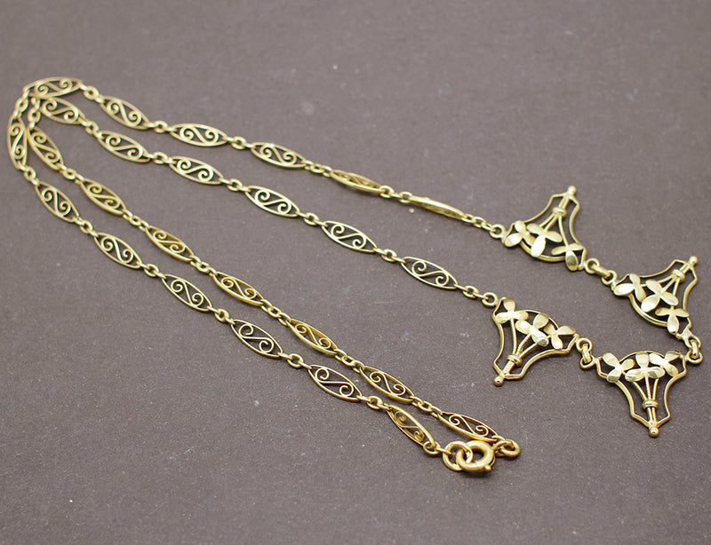 Collier Draperie Or Jaune
