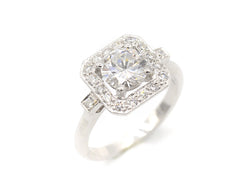 Bague Création Benoit Joaillier "Plateau Pans Coupés" Diamant 0,96ct D-VS2