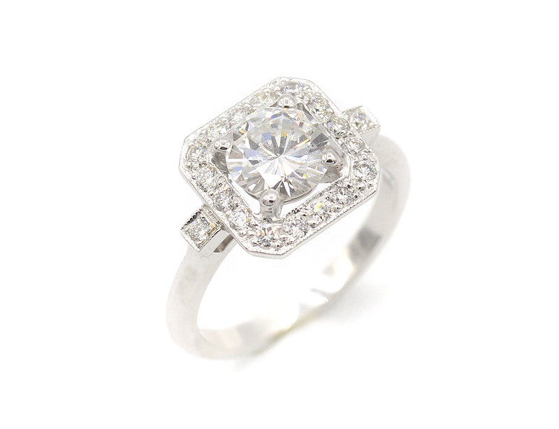 Bague Création Benoit Joaillier "Plateau Pans Coupés" Diamant 0,96ct D-VS2