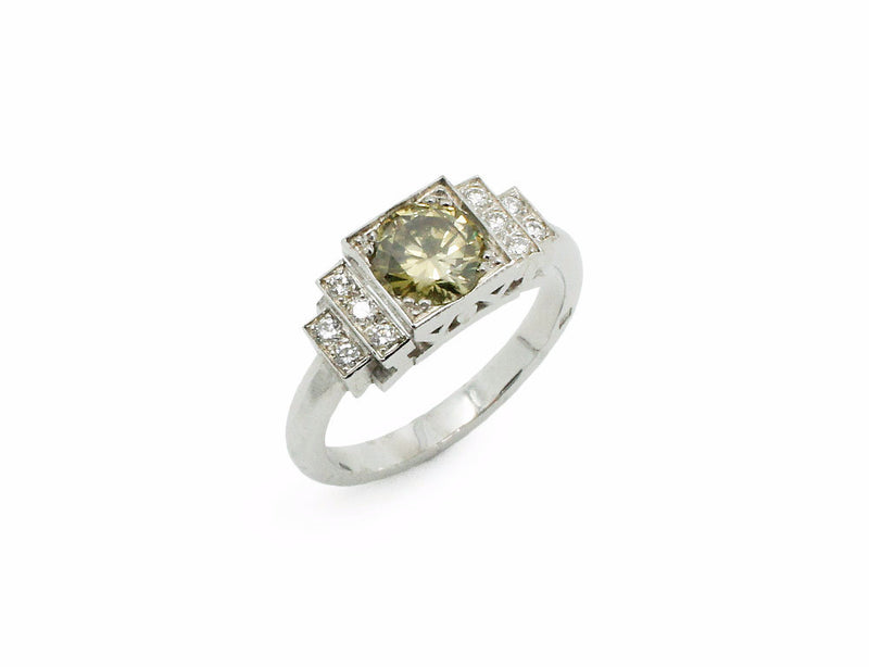 Bague Création Benoit Joaillier Diamant Jaune 0,60 ct