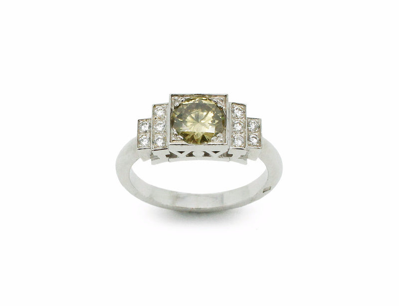 Bague Création Benoit Joaillier Diamant Jaune 0,60 ct