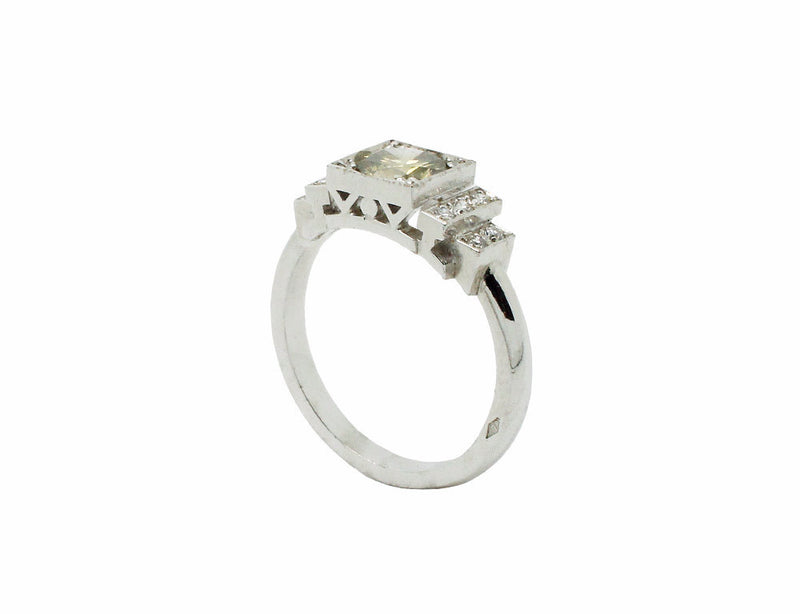 Bague Création Benoit Joaillier Diamant Jaune 0,60 ct