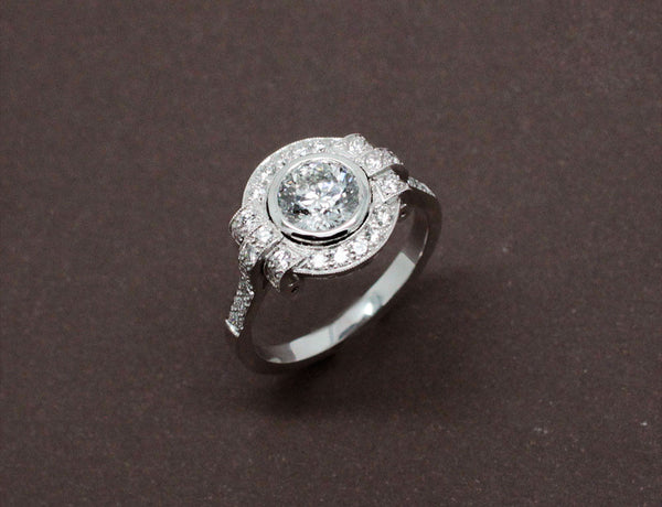 Bague Création Benoit Joaillier Diamants et Or Blanc