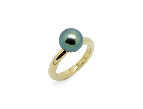 Bague Création Benoit Joaillier Jonc et Perle de Tahiti