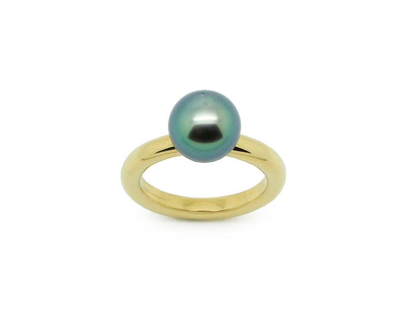 Bague Création Benoit Joaillier Jonc et Perle de Tahiti