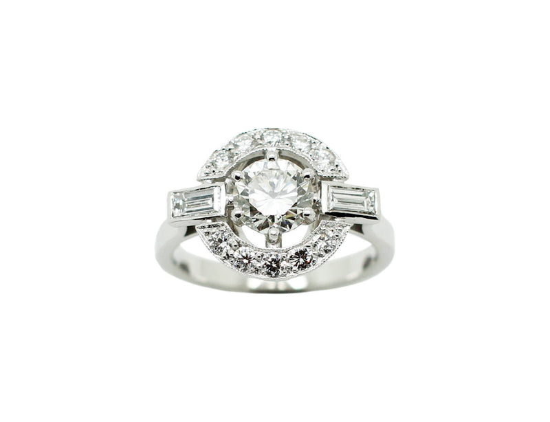 Bague Création Benoit Joaillier "Ronde Baguettes" Diamant 1,02 ct