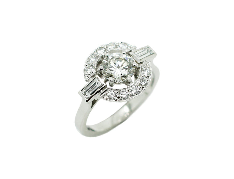 Bague Création Benoit Joaillier "Ronde Baguettes" Diamant 1,02 ct