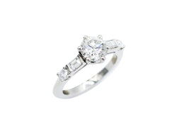 Bague Création Benoit Joaillier "Solitaire Alterné" Diamant I-VS2 1,11ct