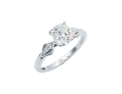 Solitaire Création Benoit Joaillier "Palmettes" Diamant 1,29ct J-SI1