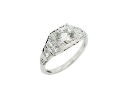 Bague Création Benoit Joaillier "Chevalière Art Déco" Diamant H-SI 0,94ct