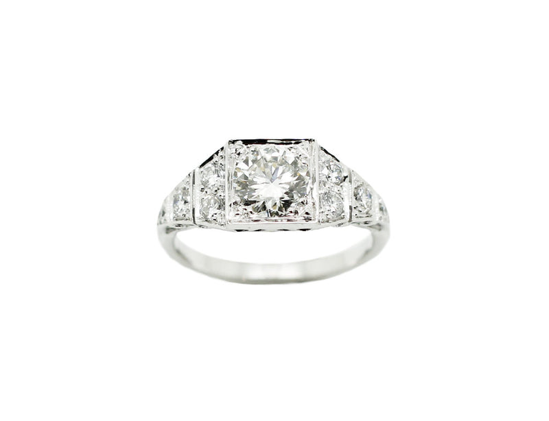 Bague Création Benoit Joaillier "Chevalière Art Déco" Diamant H-SI 0,94ct